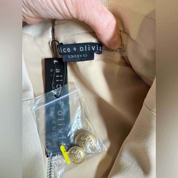 ALICE & OLIVIA Beige PHILLIS sleeveless romper size 4 - Picture 11 of 16